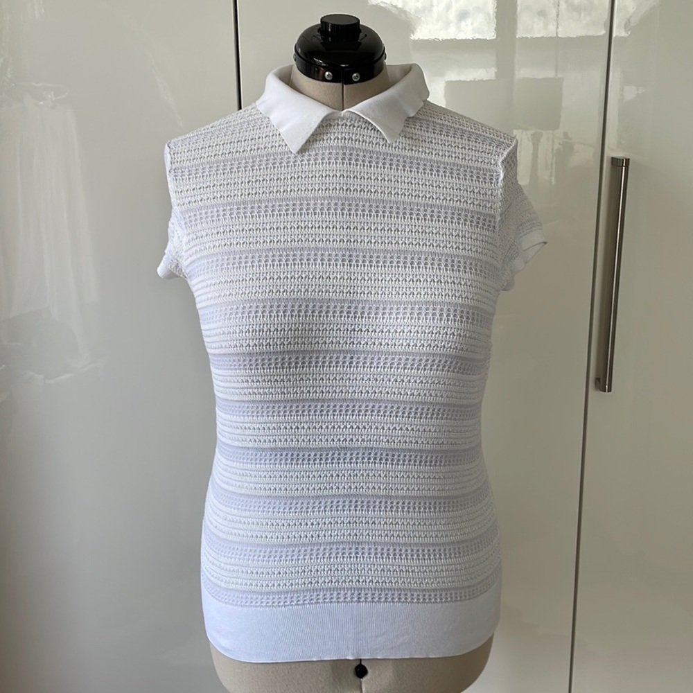 3/$25 Women’s Top with Short Sleeves in White/Cream Size-Large NWOT